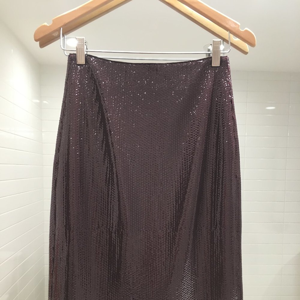 J. Crew Collection Burgundy sequin pencil skirt in PERFECT condition